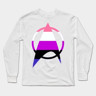 Genderfluid Starfleet Pride Long Sleeve T-Shirt